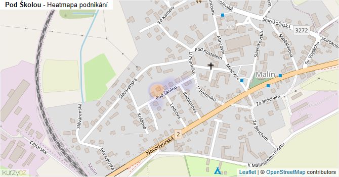 Pod Školou - mapa podnikání