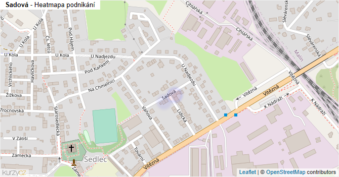 Sadová - mapa podnikání
