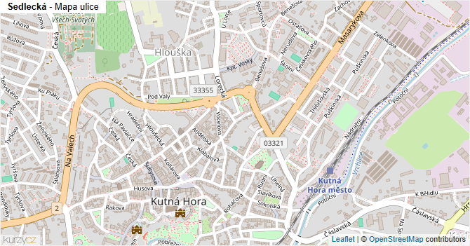 Sedlecká - mapa ulice