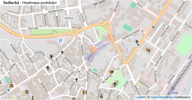 Sedlecká - mapa podnikání