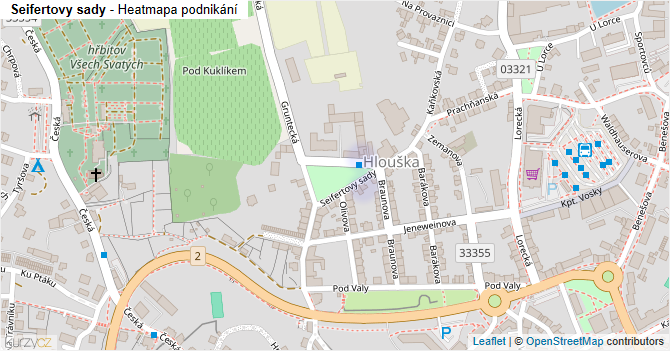 Seifertovy sady - mapa podnikání