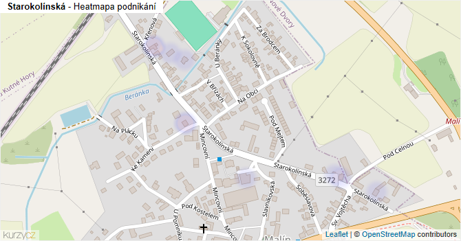 Starokolínská - mapa podnikání