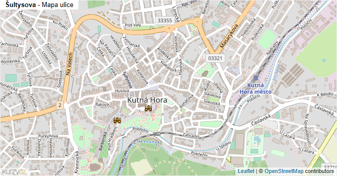 Šultysova - mapa ulice