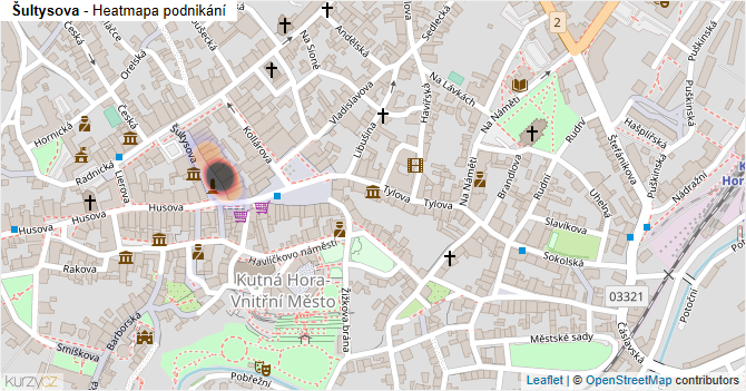 Šultysova - mapa podnikání
