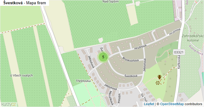 Švestková - mapa firem