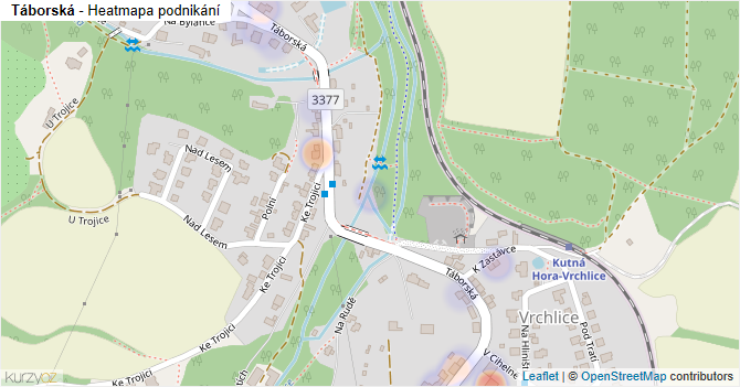 Táborská - mapa podnikání