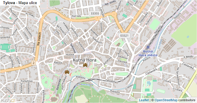 Tylova - mapa ulice