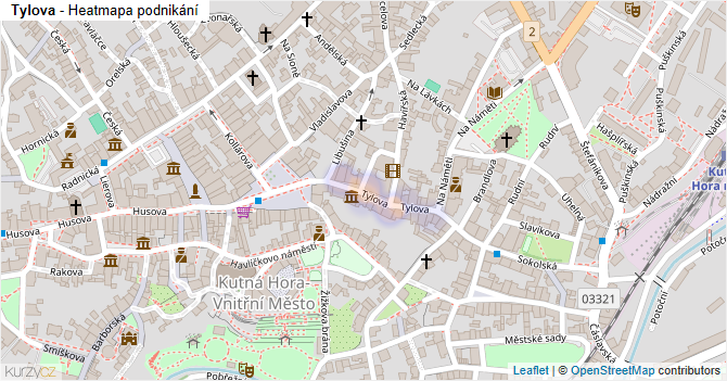 Tylova - mapa podnikání