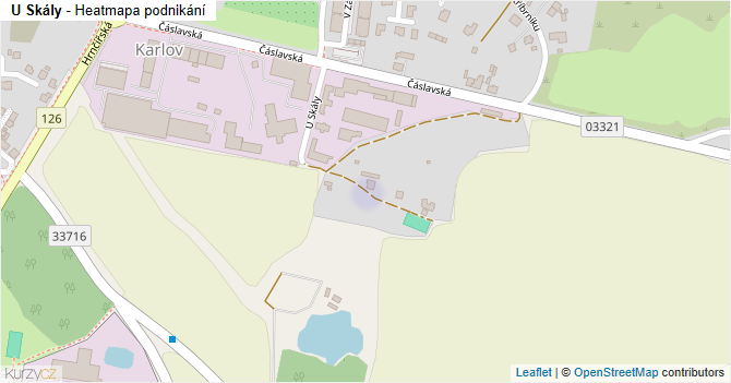 U Skály - mapa podnikání