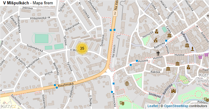 V Mišpulkách - mapa firem