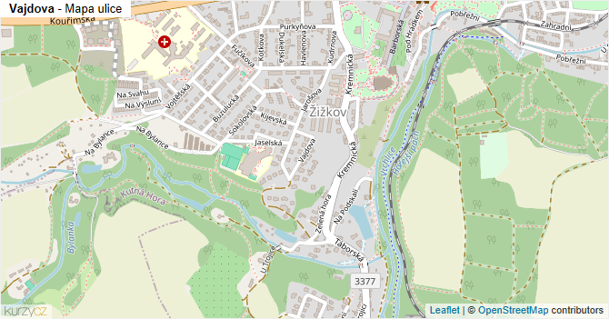 Vajdova - mapa ulice