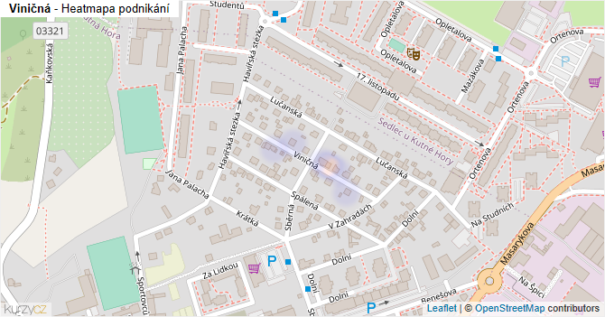 Viničná - mapa podnikání