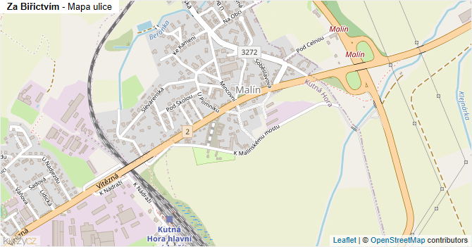 Za Biřictvím - mapa ulice