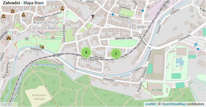 Zahradní - mapa firem