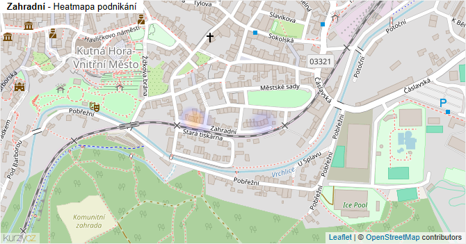 Zahradní - mapa podnikání