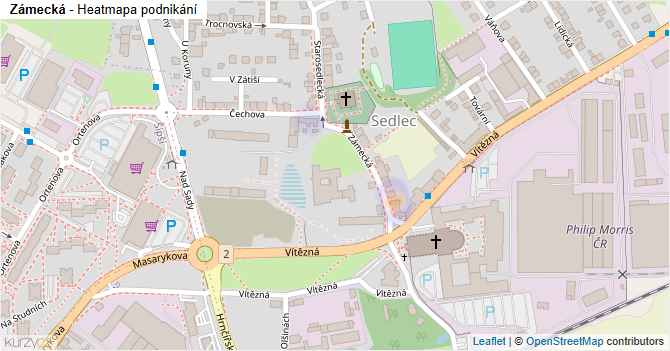 Zámecká - mapa podnikání