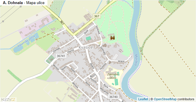 A. Dohnala - mapa ulice