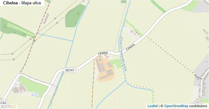 Cihelna - mapa ulice