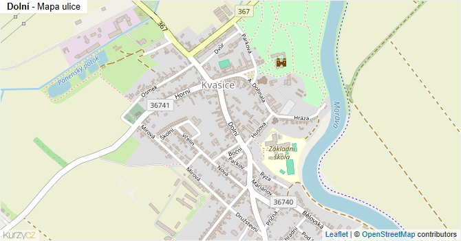 Dolní - mapa ulice