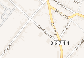 Družstevní v obci Kvasice - mapa ulice