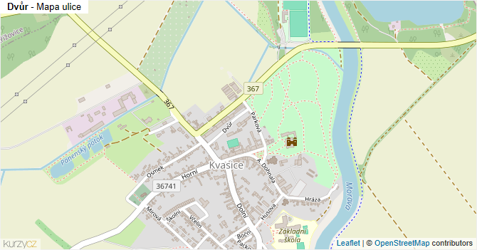Dvůr - mapa ulice