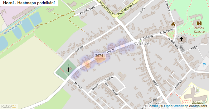 Horní - mapa podnikání