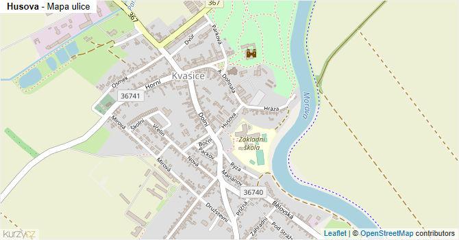 Husova - mapa ulice