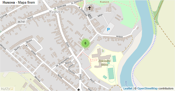 Husova - mapa firem