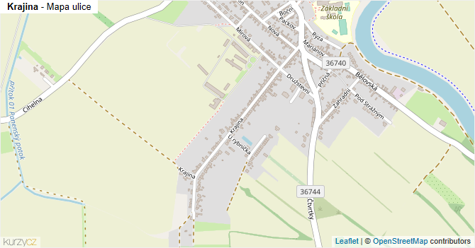 Krajina - mapa ulice