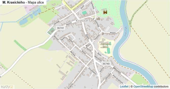 M. Krasického - mapa ulice
