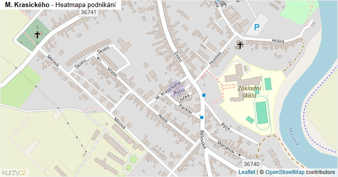 M. Krasického - mapa podnikání