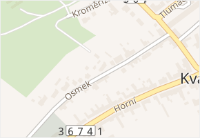 Osmek v obci Kvasice - mapa ulice