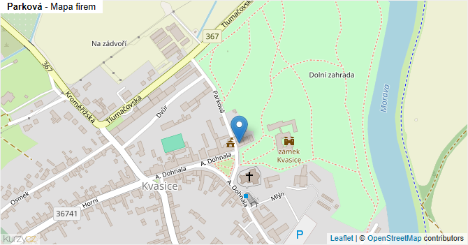 Parková - mapa firem