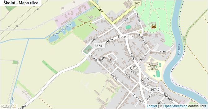 Školní - mapa ulice