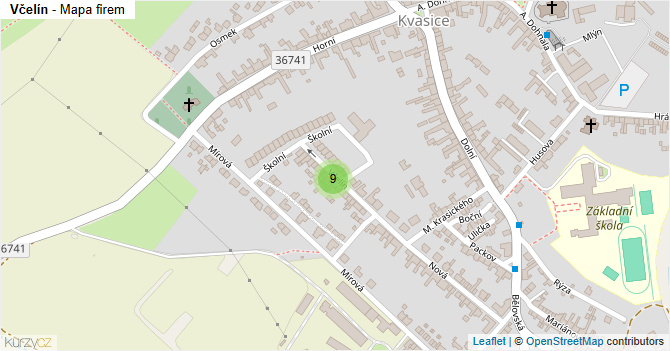 Včelín - mapa firem