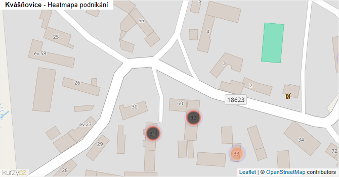 Kvášňovice - mapa podnikání