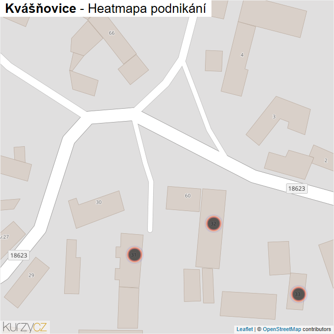 Mapa Kvášňovice - Firmy v obci.