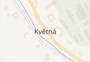 Květná v obci Květná - mapa části obce