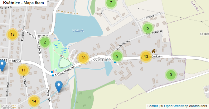 Květnice - mapa firem