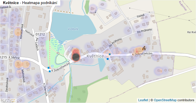 Květnice - mapa podnikání