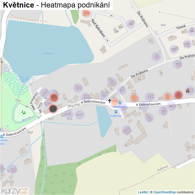 Mapa Květnice - Firmy v obci.