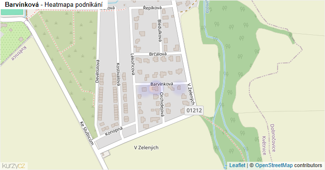 Barvínková - mapa podnikání