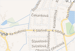 Bedrníková v obci Květnice - mapa ulice