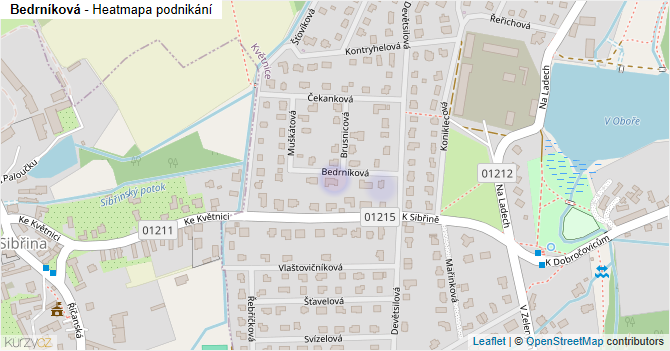 Bedrníková - mapa podnikání
