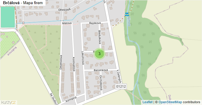 Brčálová - mapa firem