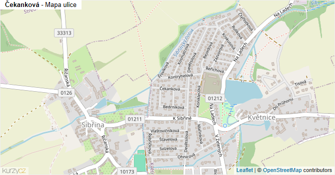 Čekanková - mapa ulice