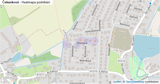 Čekanková - mapa podnikání