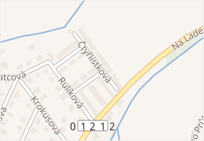 Čtyřlístková v obci Květnice - mapa ulice