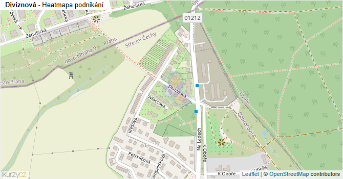 Diviznová - mapa podnikání
