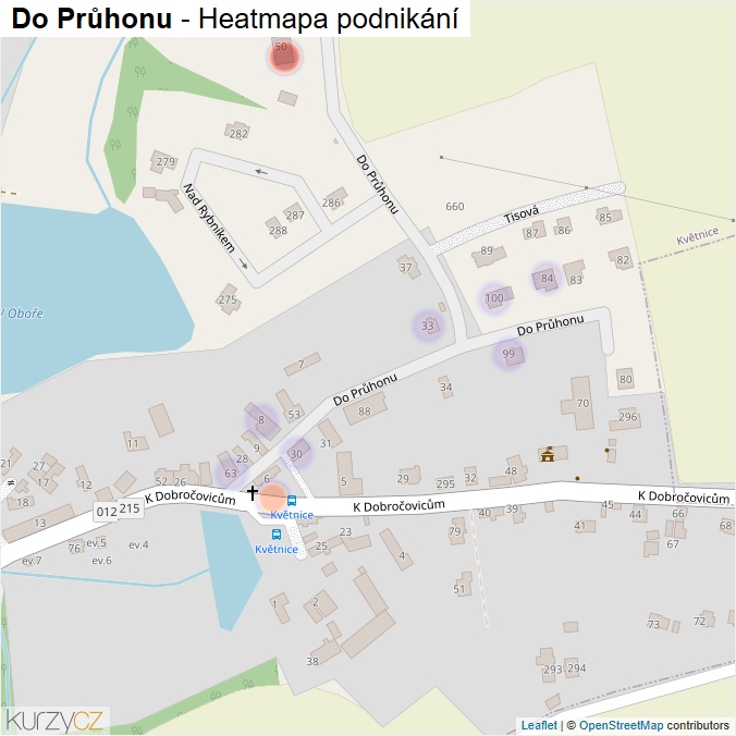 Mapa Do Průhonu - Firmy v ulici.